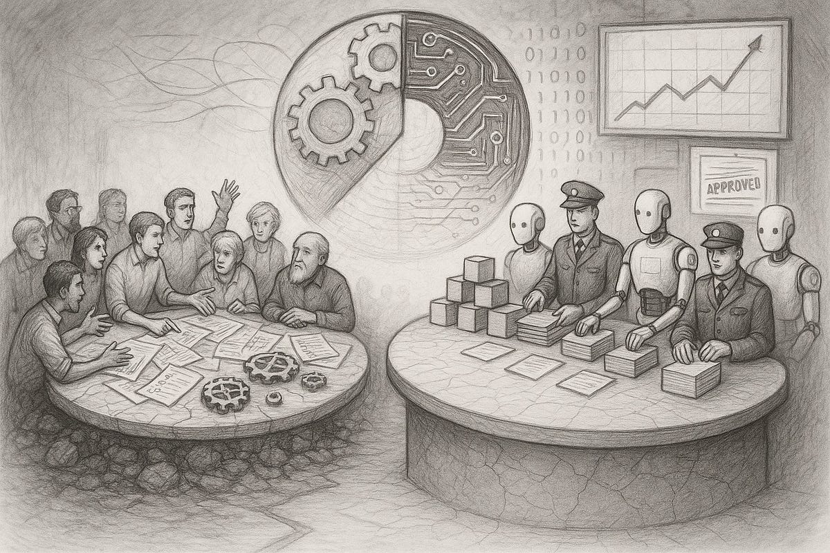 The Algorithmic Throne and the Cacophony of Democracy