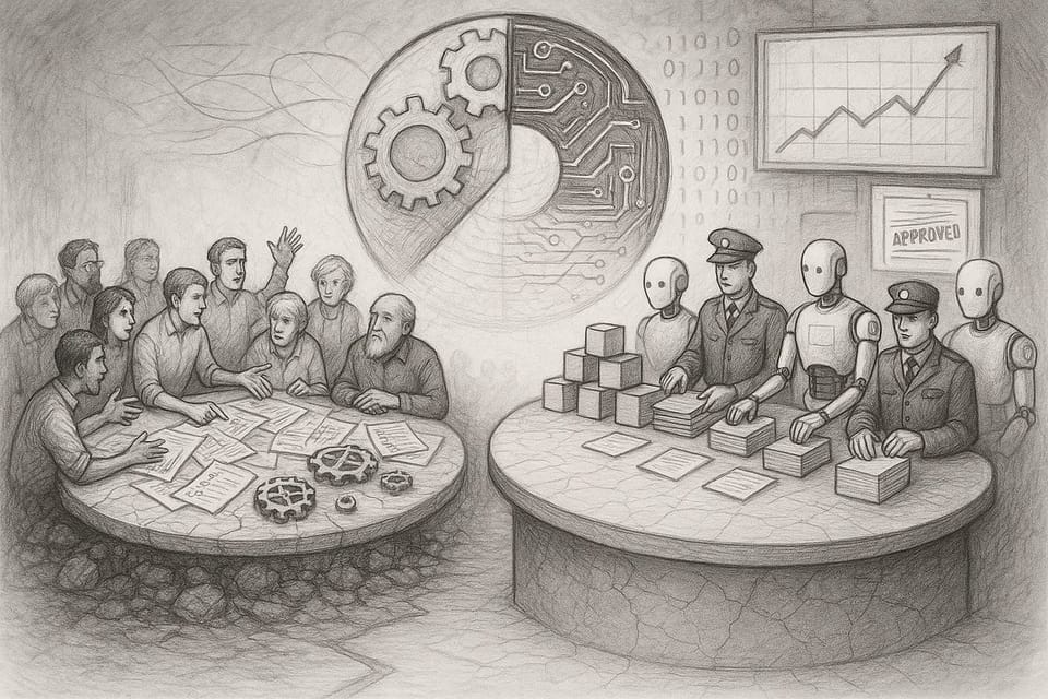 The Algorithmic Throne and the Cacophony of Democracy